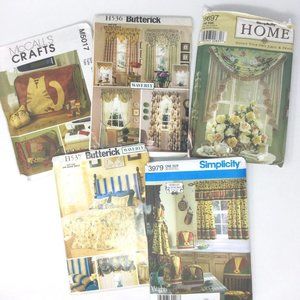 Vintage Sewing Patterns Curtains, Bed Spreads